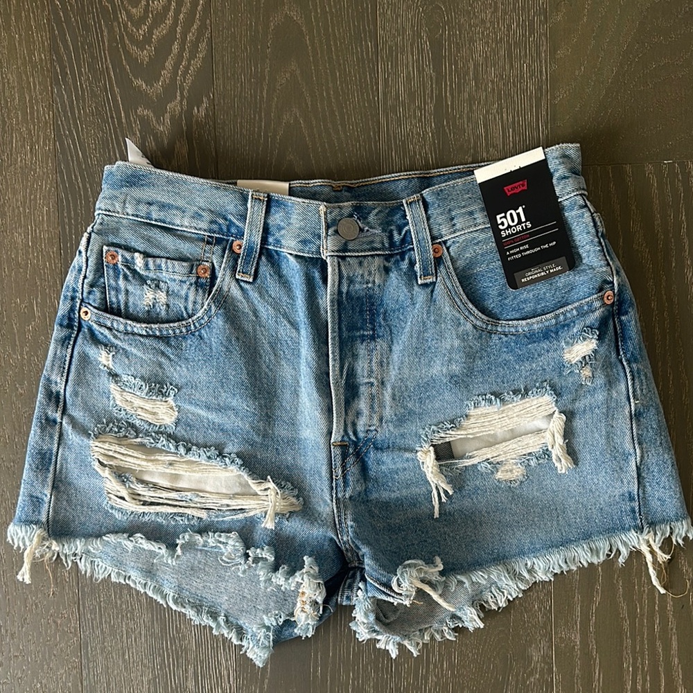 Levi's Women's Blue Denim Shorts